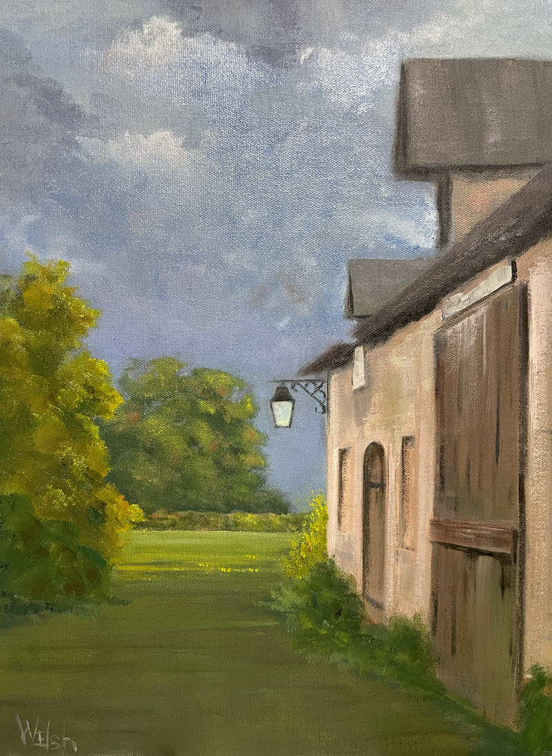 The Out Building, an oil painting by Doug Welsh